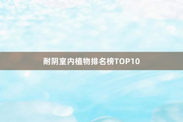 耐阴室内植物排名榜TOP10